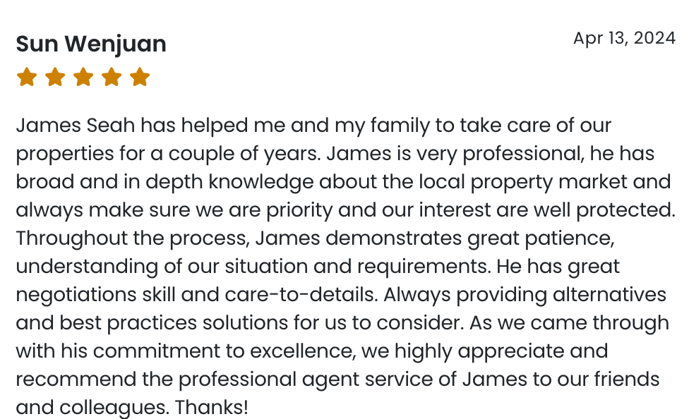photo of review from client